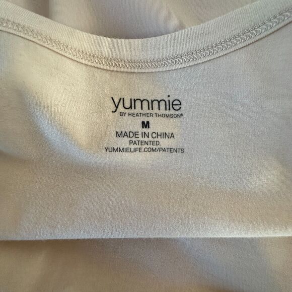 Yummie Tummie Boyfriend Tan Spaghetti Strap 3-Panel Shaping Tank Scoop Top Med - Picture 8 of 14
